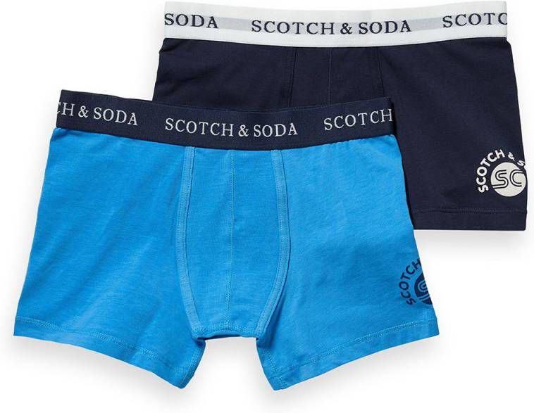 Aanpassing Aan het leren begin Scotch & Soda boxershort set van 2 blauw/donkerblauw - Obooi.nl